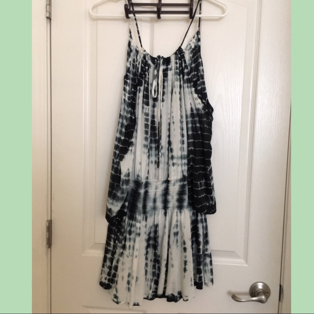 Tie dye off the shoulder dress